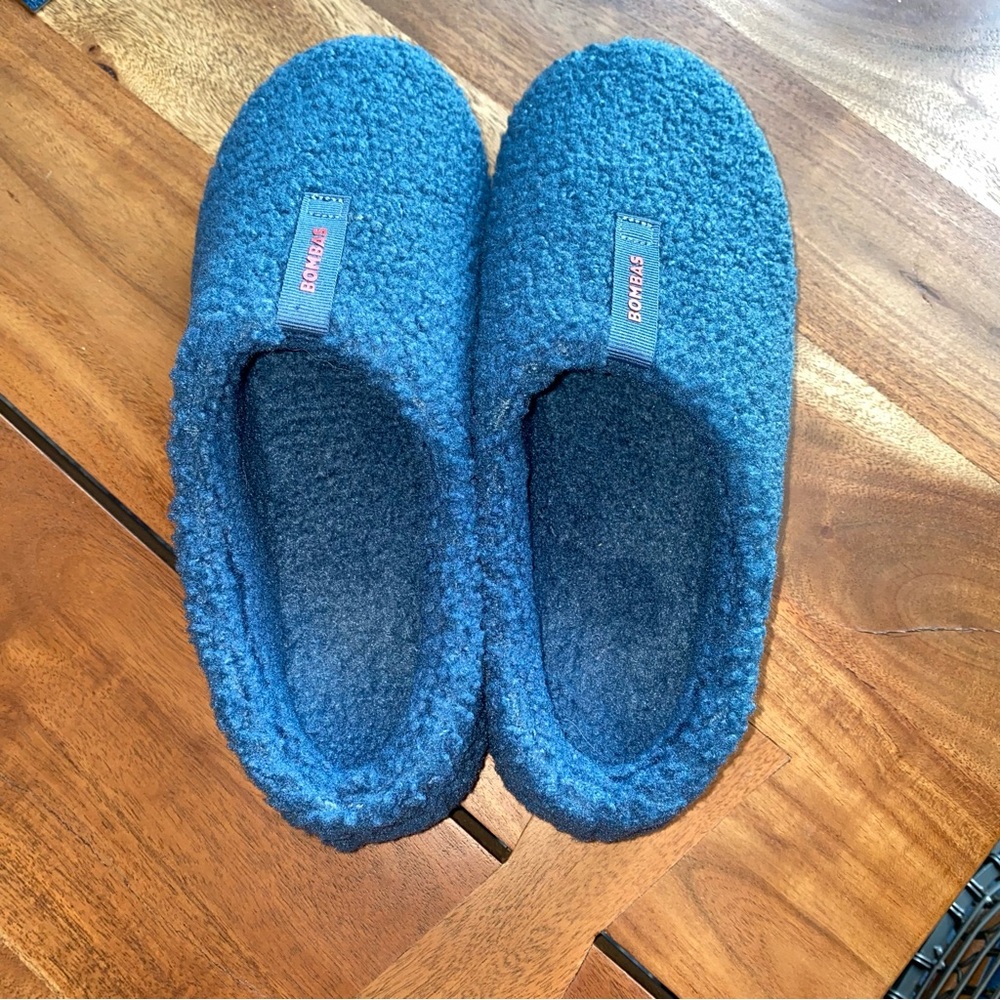 Bombas Teal (Great Lake) Sherpa Slip-On Men's Slippers M 10. NEW!